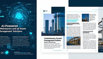 Newsletter illustration featuring AI-powered maintenance and asset management solutions